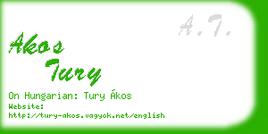 akos tury business card